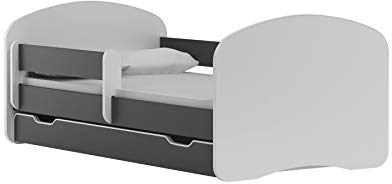 BDW NEU Kinderbett mit 2 Liegeflächen und 2 Matratzen DOPELLBETT 200x90 Graphit - für Mädchen und Jungen JUGENDBETT || KOSTELNOS Versand ||