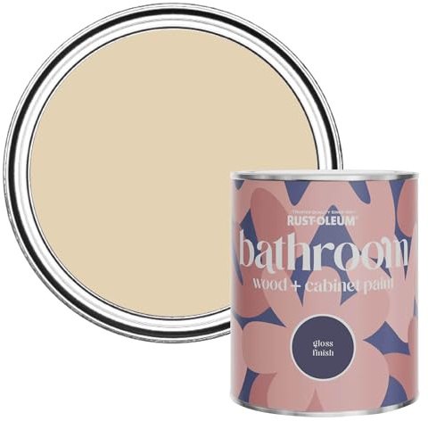 Rust-Oleum Beige Moisture Resistant Bathroom Wood and Cabinet Paint in Gloss Finish - Sandhaven 750ml