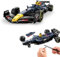 JAMARA 402811 Oracle Red Bull Racing RB19 1:8 Bricks, Klemmbausteine, Modellbau DIY Bausatz Auto, 2509 Teile, ab 14 Jahre, manuell lenkbar, Motorabdeckung abnehmbar, Dunkelblau