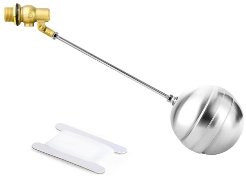 GASHER 2 Pezzi 1/2 BSP 304 valvola a sfera a galleggiante in acciaio inox, DN15 regolabile serbatoio d'acqua valvola a sfera a galleggiante per serbatoio stock Pool controllo del livello dell'acqua