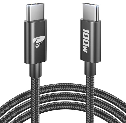 Cable USB C vers USB C, 100W 5A Chargeur Fil USB Type C 2M PD3.0 Câble USB C Charge Rapide pour iPhone 17 16 15 Pro Max Plus iPad apple, Cordon Usbc vers Usbc pour Samsung S25 S24 S23 S22 Telephone