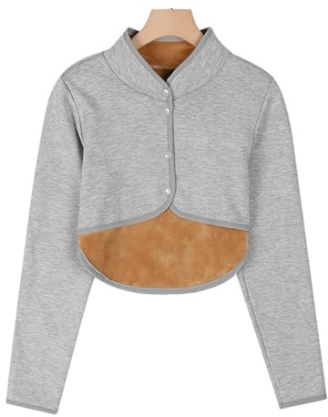 WABMJGW Calentador de hombros, cuello, mangas largas, soporte for hombros, estándar y grueso, soporte de hombro de invierno, cálido, alivio del dolor, protector for mujeres(Light Gray A,X-Large)