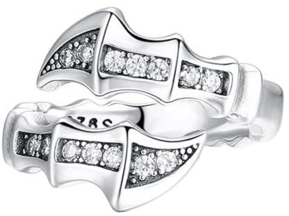 S925 Sterling Silver Enkel Mode Diamantring, Justerbar Diamant Personlig Ring För Män Och Dam