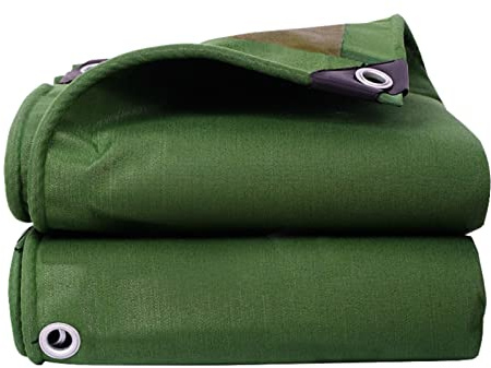 LWJQRSP Tarpaulin Sheet Heavy Duty Tarp 5mx5m 600g/m² Green Tarps Sheet for Furniture Ground Multipurpose Covers with Reinforced Grommets Water-Resistant Ground Sheet (Size : 4x7m)