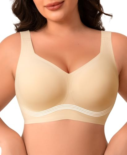 Werena Minimiser Jelly Bras for Women Full Coverage Plus Size Bra (Nude,L)