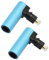 Adattatore Toslink a 90 gradi (angolo retto, RA) fibra ottica audio ottico,gradi femmina a maschio ad angolo retto Toslink in fibra ottica digitale a 360 gradi (confezione da 2, blu)