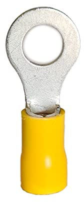 WeltiesSmartTools 100 isolierte Ringkabelschuhe M3,5 gelb Isolierte Quetschverbinder Steckverbinder Ringquetschverbinder teilisoliert für 4-6mm² Kabel für KFZ, Elektrogeräte oder Werkstätten