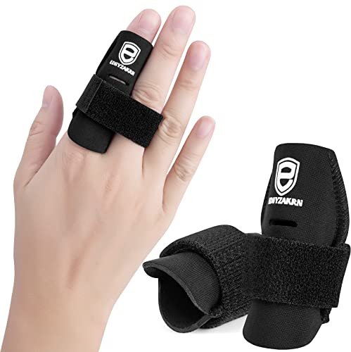 EDNYZAKRN 2 Pack Fingerschutz bei Verletzung, Fingerschiene Fingerbandage Einstellbare Trigger Finger Brace Splint Unterstützung für Sport Basketball Volleyball Tennis Baseball