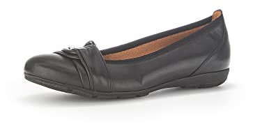 Gabor Damen Klassische Ballerinas, Frauen Flats,Ausgehschuhe,Abendschuhe,Slip-ons,klassisch elegant,Ballerinen,Pumps,flach,schwarz,39 EU / 6 UK