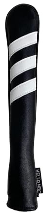 perfk Copertura Bastone Allineamento Golf Custodia PU Pelle Proteggi Bastoni Accessorio Allenamento Swing Correttore Postura Adatta per Pratica Allenamento, Nero