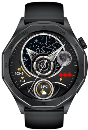 Kardena® Care Pro 4 Gesundheitsuhr für Damen und Herren mit SOS-Funktion, Wasserdicht gem. IP68, Nachrichten lesen, telefonieren, 9 Gesundheitsmessungen