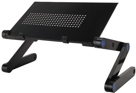 scyca Laptop-säng-skrivbord, säng-laptopbord, justerbart laptopstativ med datorhylla, hopfällbar, halkfri säng-laptop bord musmatta ingår, för säng,