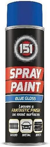 Romaxx 250ml High Grade Matt Gloss Household Spray Paint Can for Autos Wood Metal Plastic Graffiti (Blue Gloss)