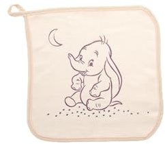 Disney – Lote 4 toallitas bebés Dumbo – Ultra suaves y lavables – Limpieza segura para piel delicada – Multiusos – Lavables a máquina 40 °C – Producto oficial Disney