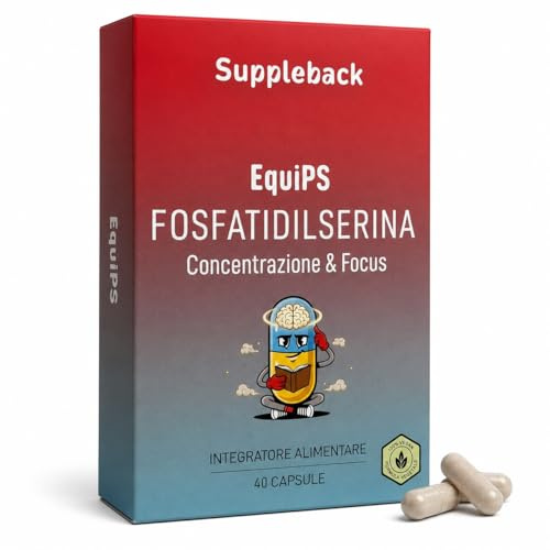 Suppleback Fosfatidilserina 400 mg - Suplemento dietético de soja - 40 cápsulas vegetales - Uso diario - Fórmula esencial Made in Italy