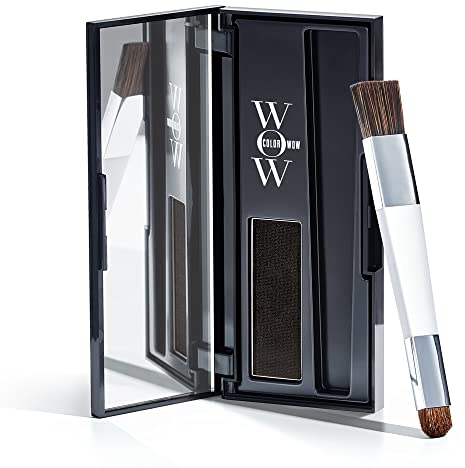 Color Wow Poudre pour Cheveux Noir Root Cover Up Noir 2,1g I Le retouche racines pour cheveux noir parfait pour cacher les cheveux blancs