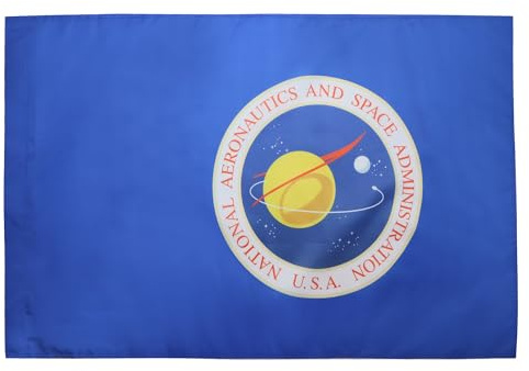 AZ FLAG - Drapeau NASA des Etats-Unis - 90x60 cm - Drapeau National Aeronautics And Space Administration Des Usa 100% Polyester Avec Fourreau et Cordelette - Pavillon 50 g