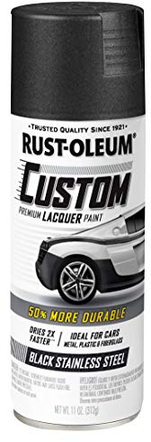 Rust-Oleum Automotive Custom Lacquer Spray Paint, Black Stainless Steel