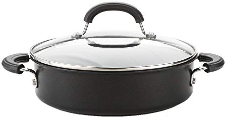 Circulon Total Hard Anodised Casserole Dish with Lid | Nonstick Pan | Non Stick Induction Stewing Pot Suitable for All Hob Types, 24 cm (2.8 L)
