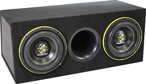 Ground Zero GZHW 20XSPL-D1 BR - Subwoofer SPL 20 cm, alloggiamento subwoofer, alloggiamento di alta qualità in MDF, portata 1200 Watt, 2 x 2 Ohm