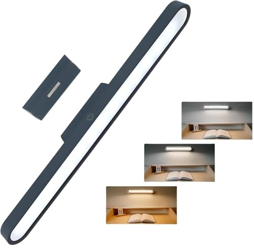 OriFiil Under Cabinet Kitchen Lights, 2500mAh Rechargeable LED Closet Lights with 3 Colors & Dimming, Wireless Magnetic Light Bar for Wardrobe, Counter, Mirror, Shelf, Cupboard