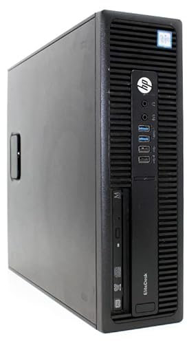 PC fijo ordenador de sobremesa HP 800 G2 SFF i5 6500 serie RS232 Windows 10 PRO oficina tarjeta de vídeo para videojuegos gráficos edición de vídeo (reacondicionado) (GPU 1GB, 8GB RAM SSD 240GB)