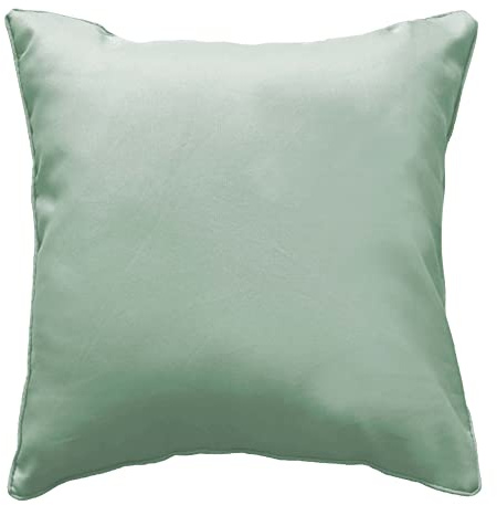 Douceur d'Intérieur, Coussin Déhoussable (60 x 60 cm) Essentiel Sauge, Polyester Uni