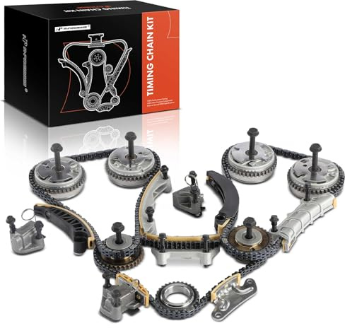 A-Premium Engine Timing Chain Kit W/VVT Sprocket [fits DOHC, V6 3.0L 3.2L 3.6L] Compatible with Chevy & GMC & Pontiac & Saab & Saturn & Suzuki & Buick & Cadillac, fits Equinox, Canyon, G6, XTS & More