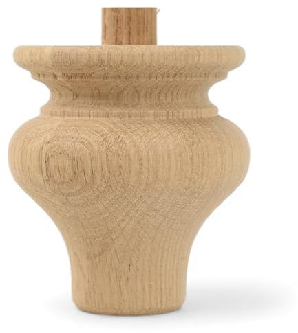 Holzando Holzfüße für Möbel aus Eiche ø96 - naturbelassenes Holz - ideal für Restauration & Reparatur - Möbelfüße Holz in Verschiedene Größen & Materialien erhältlich