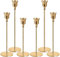 FAMKEEP Chandelier Bougeoir Dorés 6 Pcs, Bougeoirs Vintage Modernes Ensemble,Chandelier de Mariage,Or Bougeoirs Porte-Bougies pour Salle À Manger Salon d'anniversaire Décor À Maison