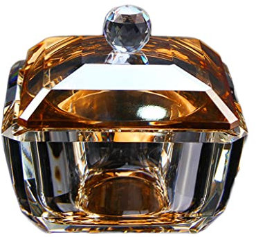 SUREK élégant Cendrier en Verre Cristal avec Couvercle cendrier Cigare cendrier conteneur cendriers extérieurs cendrier Anti-Volant intérieur Facile à Utiliser