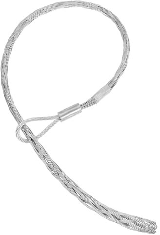 PATIKIL 50-60mm Cable Pulling Wire Socks 51.18 Long Grip Socks Net Galvanized Steel Wire Pulling Grip Mesh Puller Socks Grip Tool for Elastic Wire Cable, Rated Load 2000 kg (4409 Lbs)