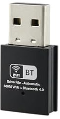 JAPOO RTL8821CU WiFi Wireless USB WiFi Adapter for Desktop PC and Laptop,WiFi + BT4.0 600Mbps High Gain Dual Band 3.5dBi Antenna 5G/2.4G WiFi Adapter,Supports Win XP/7/8/10 (with Antenna)