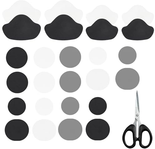 KQDRAVINE 34 st hälreparation för skor med sax, sneakerreparationslapp för skor, hälskydd för skor, skoreparationskit, skolappar för sneakers, högklackade skor, läderskor, (svart)