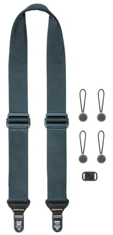 Peak Design Slide Camera Strap, Ocean, configurable as sling, neck or shoulder strap, quick release and connection, smooth and grippy side, camera straps for photographers, 90.7 kg capacity