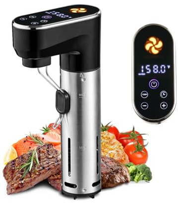 Sous Vide Cooker,1300 Watts, Immersion Circulators, Sous Vide Precision Cooker,Temperature and Time Digital Display Control, Ultra-Quiet,Fast-Heating,Easy to store,IPX7 Waterproof