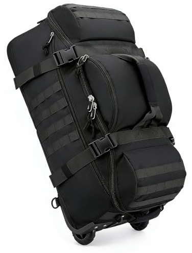 Bolsa de viaje de 80L con ruedas, bolsa de lona expandible plegable, maleta grande de viaje, bolsa de viaje plegable con ruedas, bolsa de lona, bolsa de viaje plegable para hombres y mujeres, bolsa de