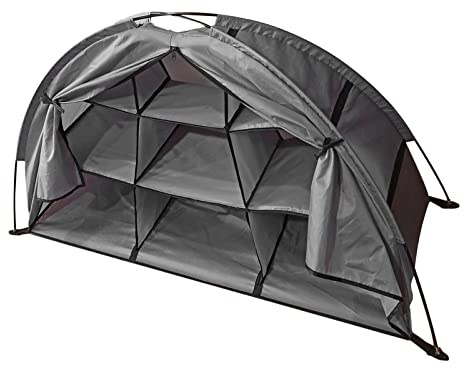 OPPWONG Campingförvaring Stor Kapacitet Vikbar Bärbar Campingförvaringsskåp Campingarrangör Campingtälttillbehör med 9 Hyllor Klassificerad Organisation, Idealisk för Camping (Hopfällbar)