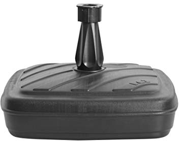 greemotion Pied de Parasol en Plastique, Base de Parasol Carré, Porte-Parasol pour Tube Ø 18-32 mm, env. 42 x 25 x 42 cm, Capacité env. 14 l, Anthracite