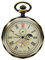 TREEWETO Taschenuhr mit Kette Herren Analog Handaufzug 24 Stunden Sonne Mond Anzeige Bronze
