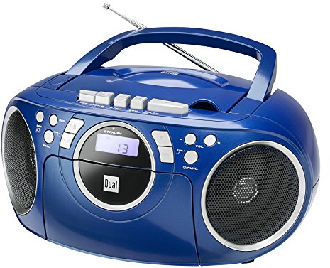 Dual P 70 Blau • Kassettenradio mit CD • UKW-Radio • Boombox • CD-Player • Stereo Lautsprecher • AUX-Eingang • Netz- / Batteriebetrieb • Tragbar