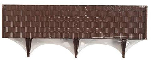 Garden Mile® Set of 8 Decorative Garden Fencing Faux Rattan Edging Flowerbed Patio Lawn Driveway Weaved Rattan Effect Edging