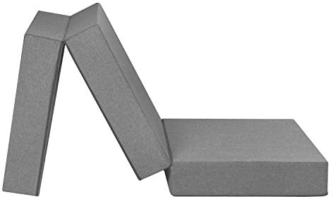 sleepling 196550 Gaestematratze Klappmatratze XXL aus hochwertigem Möbelstoff Single 65.5 x 196.5 x 15 cm