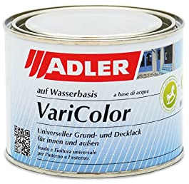 Adler, Vernice acrilica 2 in 1 Varicolor , per interni ed esterni, vernice resistente alle intemperie, primer per legno, metallo e plastica, satinata, Rosso