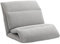 HOMCOM Fauteuil de Sol canapé Paresseux Fauteuil Convertible en lit Dossier inclinable sur 5 Positions Tissu Imitation Lin - 72 x 71 x 60 cm - Gris