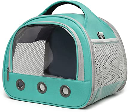 Tragetasche für kleine Haustiere, tragbare Meerschweinchen-Tragetasche, transparente Hamster-Tragetasche, Kleintier-Tragetasche für Vögel, Ratten, Meerschweinchen, Eichhörnchen