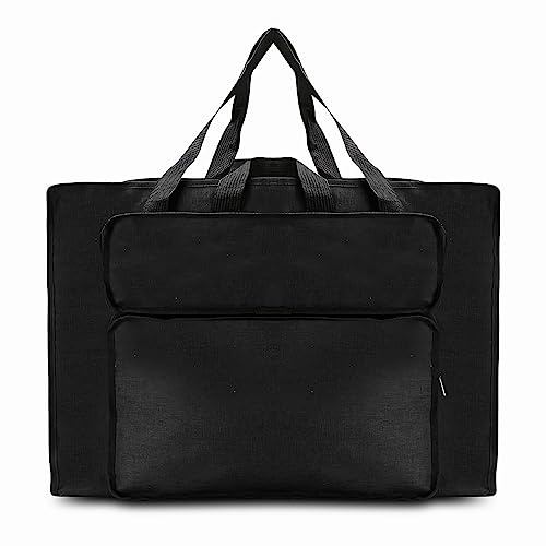 SJTJSPX Sac de dessin A2 imperméable A3 multifonctionnel pour art et dessin, poignées, Noir