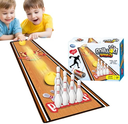 Curling de mesa, Bowling de mesa - Shuffleboard de mesa - Juego de golf de mesa portátil para interiores para niños y adultos, juego de tejo de mesa para fiestas