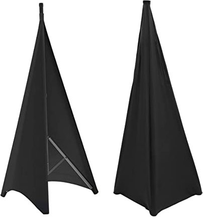 QUMIIRITY 2 Piezas Soporte De Altavoz Esponjas De Tinta Cubierta De Tela De Trípode Cubiertas De Poste De Altavoz Falda De Pie De Altavoz Cubierta De Poliéster Plegable Soporte De DJ