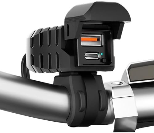 Cyklar USB-anslutning – motorcykeltillbehör snabb laddning vattentät USB-anslutning – motorcykelutrustning, motorcykel USB med hårt skydd för hem, kontor, resor